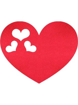 Empressco Kırmızı Keçe Yılbaşı Süsleri Amerikan Servisi, 2 Adet, Renkli, Şık ve Sıcak Atmosfer