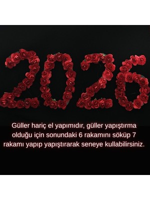 Empressco Kırmızı 2026 Yazısı Çam Ağacı Süsü, Yılbaşı ve Yeni Yıl Dekoru