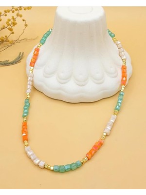 Nevoka Renkli Küp Kesim Kolye-1