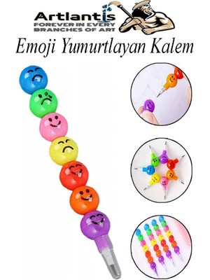 Artlantis Emoji Yumurtlayan Kurşun Kalem 1 Adet Eğlenceli Hediyelik Kurşun Kalem Gülen Yüzlü Kurşun Kalem Karne Hediyesi
