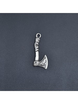 Alooya Güç Sembolü - Viking Balta Gümüş Kaplama Kolye Ucu