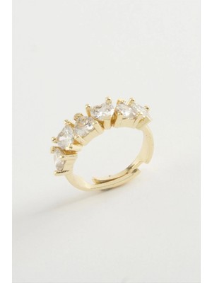 Marsilyan Kalp Zirkon Taşlı Yüzük