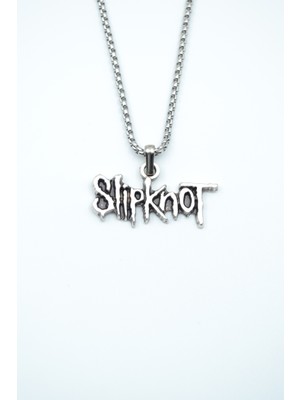 Alooya Slipknot Gümüş Kaplama Örme Zincir Kolye