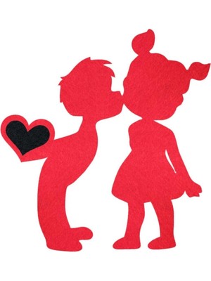 Empressco Kırmızı Keçe Yılbaşı Süsleri, 6'lı Set, Renkli ve Şık Dekorasyon Aksesuarları