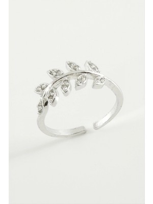 Marsilyan Yaprak Zirkon Taşlı Yüzük