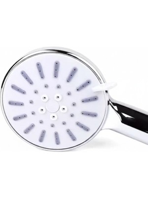 Yapı Kalite Zambak Krom Işıltılı/beyaz Başlıklı, 3 Fonksiyonlu Kaliteli ve Dayanıklı El Duşu