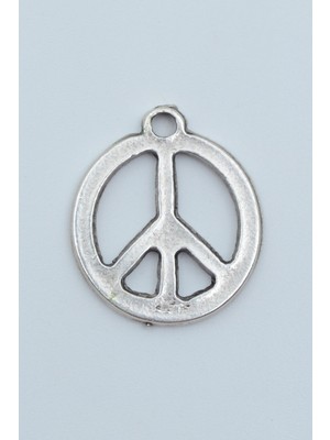 Alooya Minimal Barış Sembolü Gümüş Kaplama Kolye Ucu