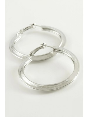 Marsilyan Salkım Desenli Halka Küpe 6 cm