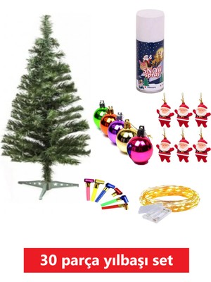 Empressco Yeşil 110 cm Noel Çam Ağacı ve 30 Parça Süsler Seti