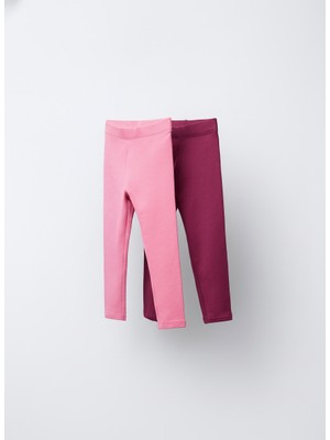 Magu Kız Çocuk Pamuklu 2'li Tayt Seti