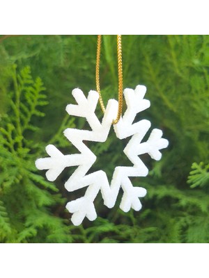 Empressco Beyaz Kar Tanesi Süsleri, 10 Adet, Yılbaşı Dekorasyonu Için Şık ve Parlak Seçenek