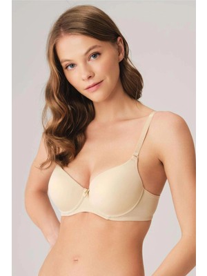 Anıl Balenli Destekli Dolgulu Askıları Çıkabilen Günlük Klasik T-Shirt Sütyeni