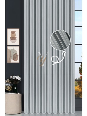 Yunilla Simli Çift Makarna Tül Perde 2201 V-Altın