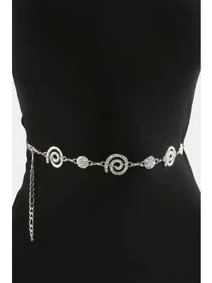 Marsilyan Çiçek Metal Zincir Kemer