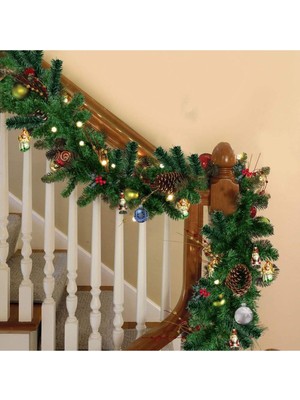 Empressco Yılbaşı Çam Dalı 270 Cm, 240 Dal Garland, Yeşil, Süslemeler Dahil Değildir