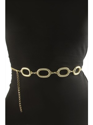 Marsilyan Oval Metal Zincir Kemer