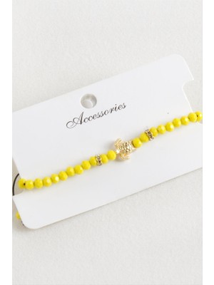 Marsilyan Kaplumbağa Kristal Makrome Ip Bileklik