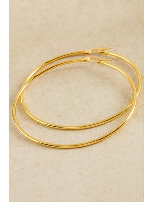 Marsilyan Halka Lüks Çelik Küpe 7 cm