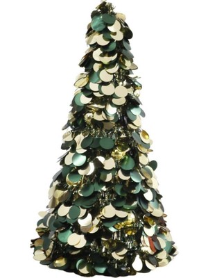 Empressco Parlak Yeşil Yılbaşı Masa Süsü, Yeni Yıl Dekoru, Yapay Noel Ağacı, Şık ve Renkli