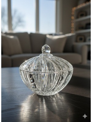 NarOva Home Kristal Büyük Şekerlik 19 cm