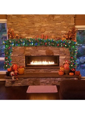 Empressco Renkli Işıklı Çam Ağacı, Garland, 270 Cm, 10 M, Fişli Rgb Pirinç Led, Dekor