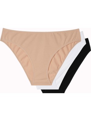 Eros Büyük Beden 3lü Bato Slip Pamuklu Külot