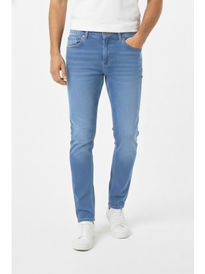DeepSEA Regular Fit Likralı Mavi Erkek Kot Pantolon – Rahat & Günlük Denim Pantolon Jean 2407080