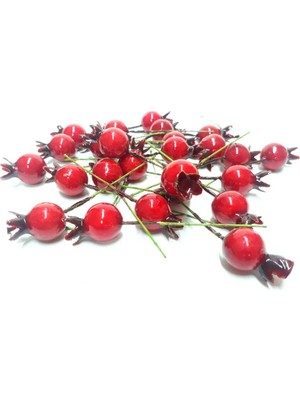 Empressco 20 Adet Kırmızı Küçük Narlar, 1 Cm, 20 Adet Sarı Narlar, 1 cm