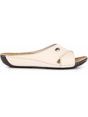 Muya Yara Anatomik Topuk Dikeni Kadın Terlik Bej