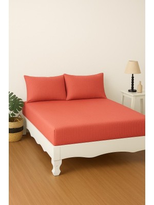 Mulberry %100 Pamuk Çift Kişilik Lastikli Çarşaf - Otel Konforunda, Şık ve Sade Tasarım