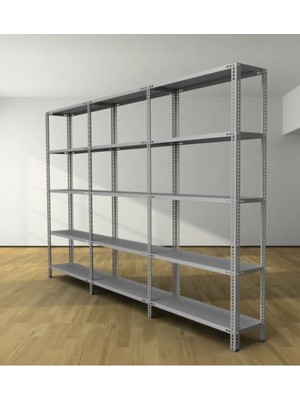 Rafking 5 Katlı Galvaniz Çelik Raf 31x280x200 cm - Depo, Arşiv, Kiler, Dosya, Market Rafı
