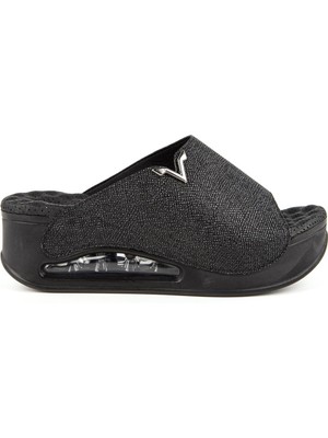 Muya Aero Anatomik Airmax Kadın Terlik Baskılı Siyah