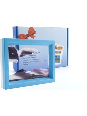 Tp Her Iki Tarafı Farklı Renk Hareketli Kum Resim Soyut Manzara 3D Görüş Hareketli Kum Resim Akışı Kum