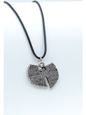 Alooya Wu Tang 20 Year Gümüş Kaplama Deri İp Kolye