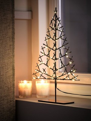 Empressco Siyah LED Işıklı ve Zaman Ayarlı Dekoratif Yılbaşı Ağacı