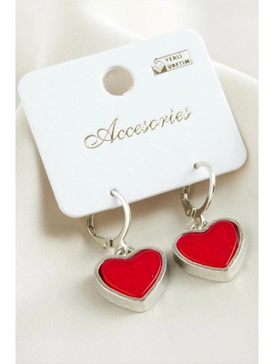 Marsilyan Kalp Polyester Küpe