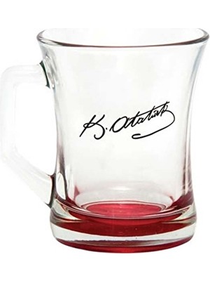 Lav Zen Atatürk Imzalı Cam Kupa 225 cc (2 Adet)