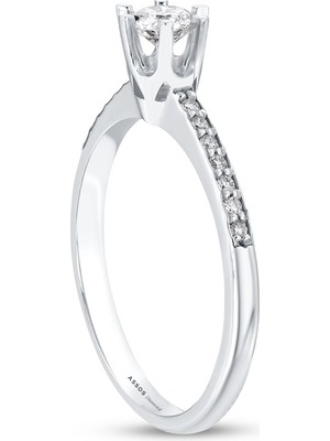 Assos Pırlanta 0.18 Karat Pırlanta Tektaş Yüzük