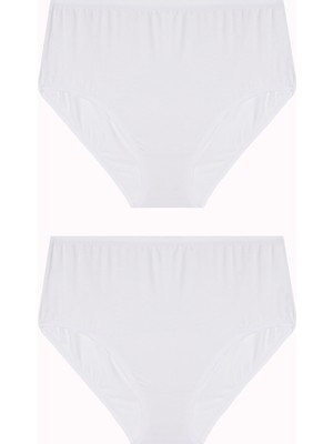 Q-En Büyük Beden 2li Yüksek Bel Iz Yapmaz Slip Bambu Külot