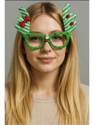 Empressco Yeşil Yılbaşı Temalı Şık Gözlük, Eğlence ve Dekorasyon Için Mükemmel Seçenek