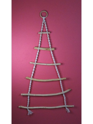 Empressco Beyaz Makrome Yılbaşı Ağacı ve Duvar Süsü, Şık ve Sade Dekorasyon Ürünü