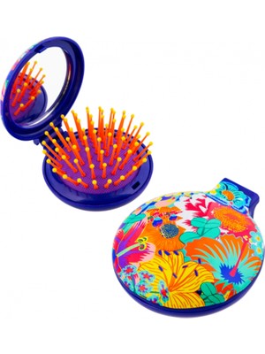 PYLONES Lady Retro -Katlanabilir Aynalı Saç Fırçası (Bouquet)