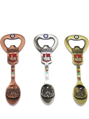 Buğz Istanbul Temalı Metal Magnet ve Açacak Kaşık Tasarımlı