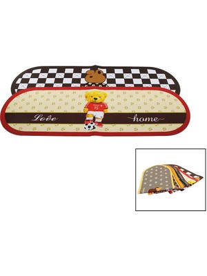 İsmiyle Al Oval Renkli Desenli - Resimli Su Emici - Sihirli  Banyo Paspası Elastik 116 x 37.5cm (4172)