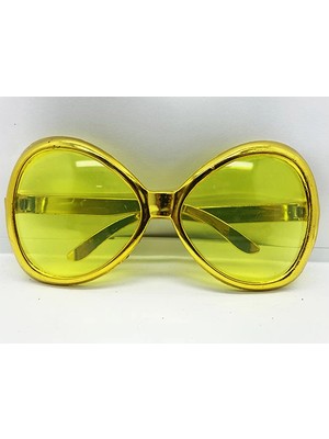 Zenvia Altın Renk Yeşilçam Nostalji 80LI Yıllar 90LI Yıllar Parti Gözlüğü  7X16 cm