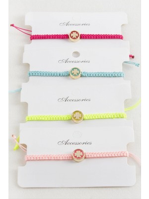 Marsilyan Yonca Makrome Örgülü Bileklik