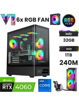 X10 I7 12700F 32GB Ddr4 Ram 1tb Nvme M.2 SSD RTX4060 8gb 240MM Sıvı Soğutma Oyuncu Masaüstü Bilgisayarı