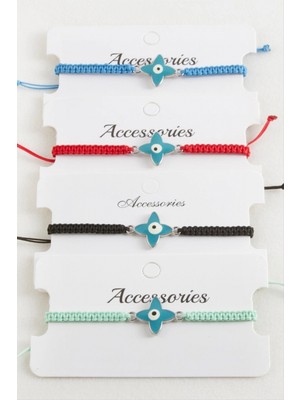 Marsilyan Çiçek Nazar Makrome Örgülü Bileklik