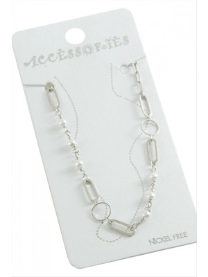 Marsilyan Oval Zincir İnci Halhal