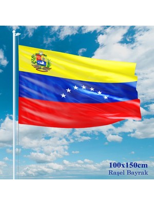 Asilmeydan Venezuela Bayrağı - 100x150 cm (1 metre x 1,5 metre) - Raşel Kumaş